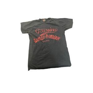 Harley-Davidson Jamestown NY "Genuine" Graphic Tee - Black - Women's Small/Med